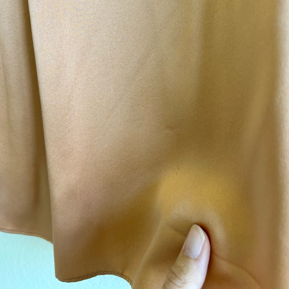 Cinq A Sept Jayla Silk Pleated Turtleneck Top in Bronze - Picture 10 of 10